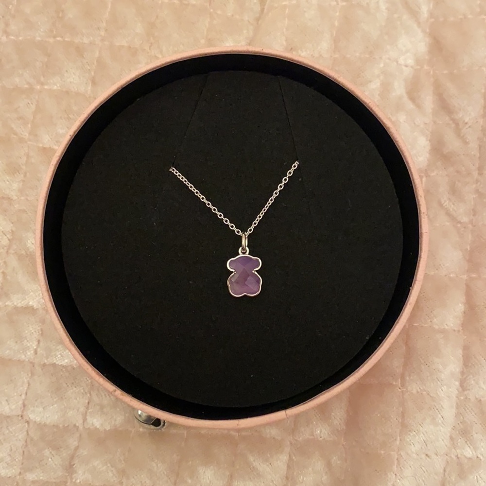 TOUS Amethyst Bear Necklace